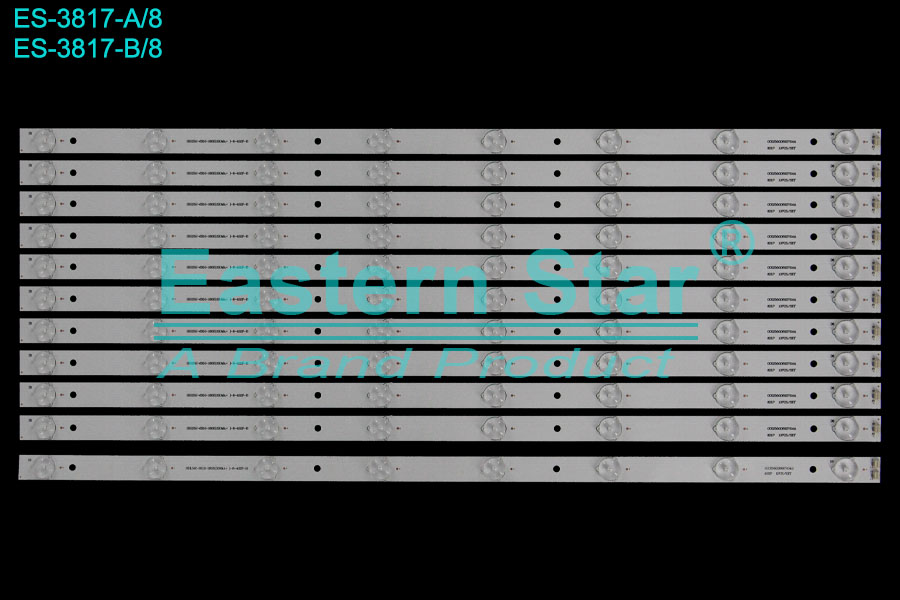 ES-3817 LED TV Backlight use for 55" Konka K55, LED55K11A  A: CC02550D602V04A , B:CC02550D602V04B LED STRIP(11)