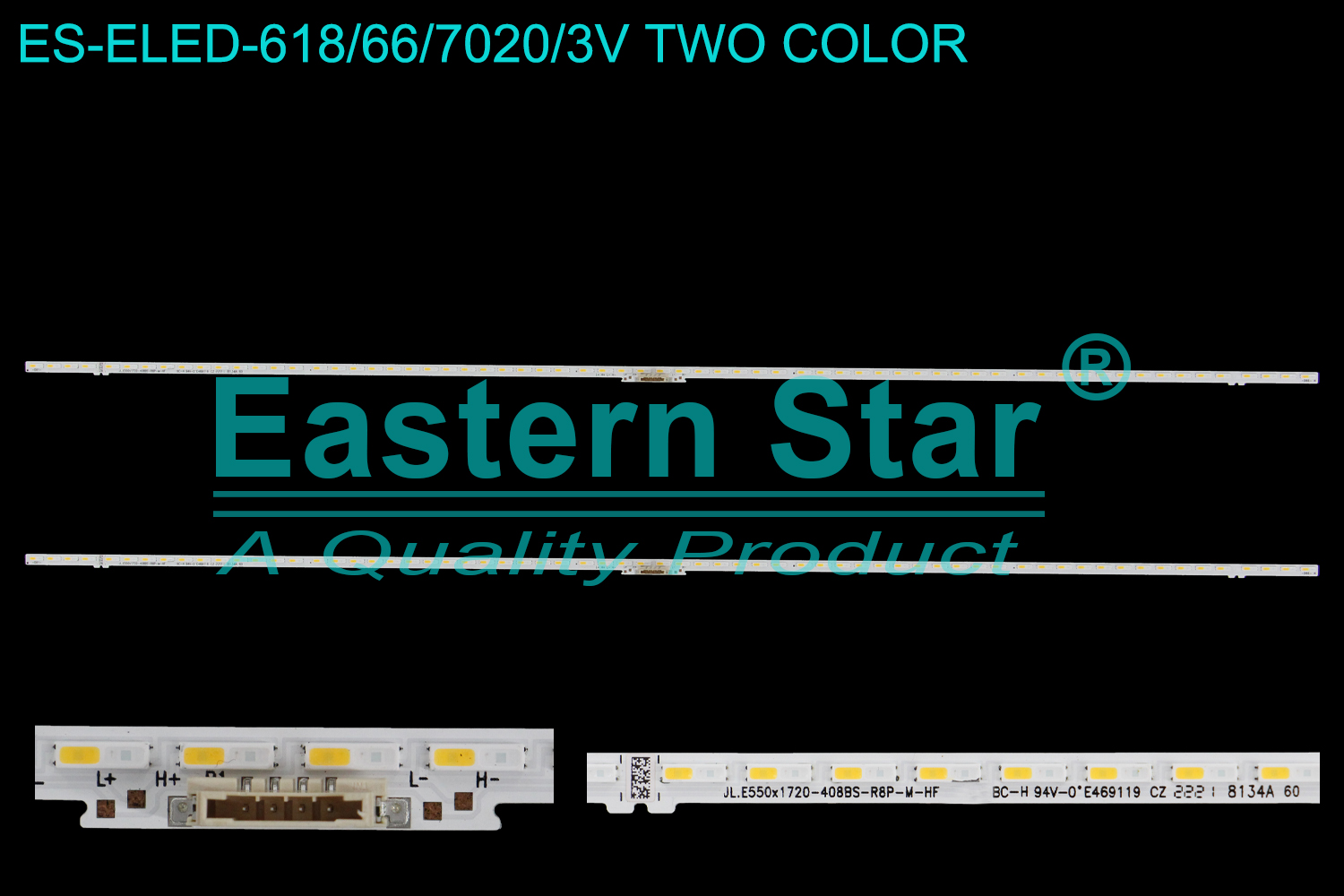 ES-ELED-618 ELED/EDGE TV backlight use for 55'' Samsung JL.E550x1720-408BS-R8P-M-HF  E469119  8134A  S1Q7-550SM0-R0 Q60/70A_STC550F95_7020_2IN1_66LEDs_REV2.0_210919 BN96-52584A C E466169 LED STRIPS(2)
