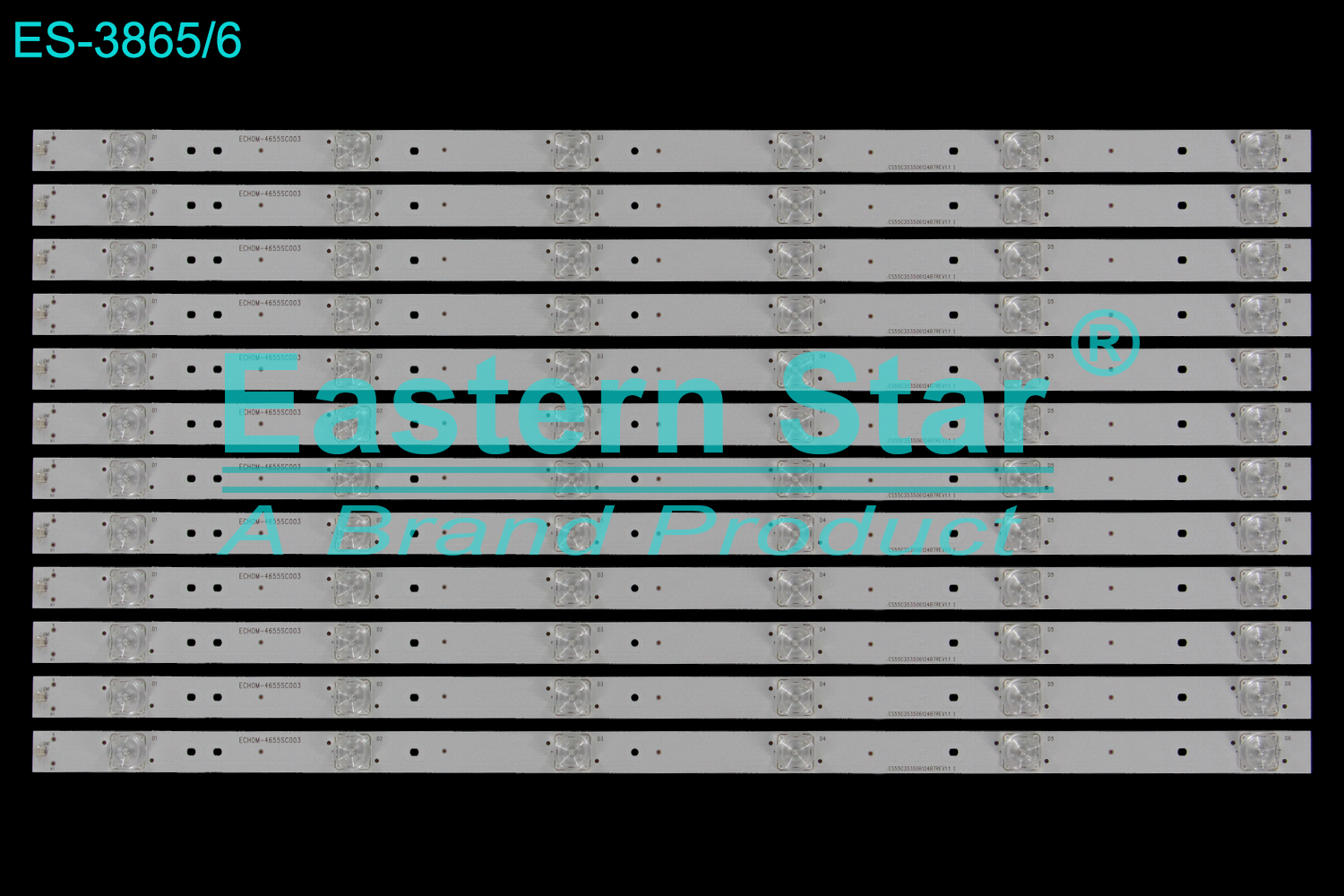 ES-3865 LED TV Backlight use for 55" Skyworth/Toshiba 55E390E ES55C353506124B7REV1.1 I  ECHOM-4655SC003  LED STRIP(12)