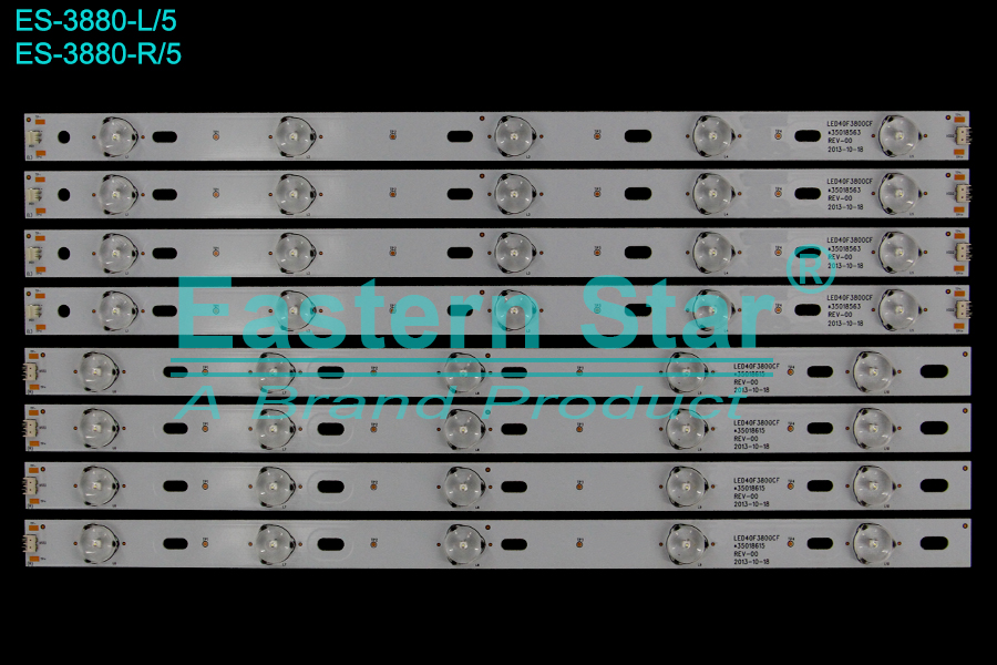 ES-3880 LED TV Backlight use for 40" Konka LED40F3800CF 35018615,  35018563  LED STRIP(8)