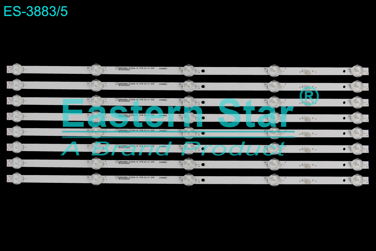 ES-3883 LED TV Backlight use for 49" Konka T49U  SZKK49D05-ZC22AG-14 21006663 LED STRIP(8)