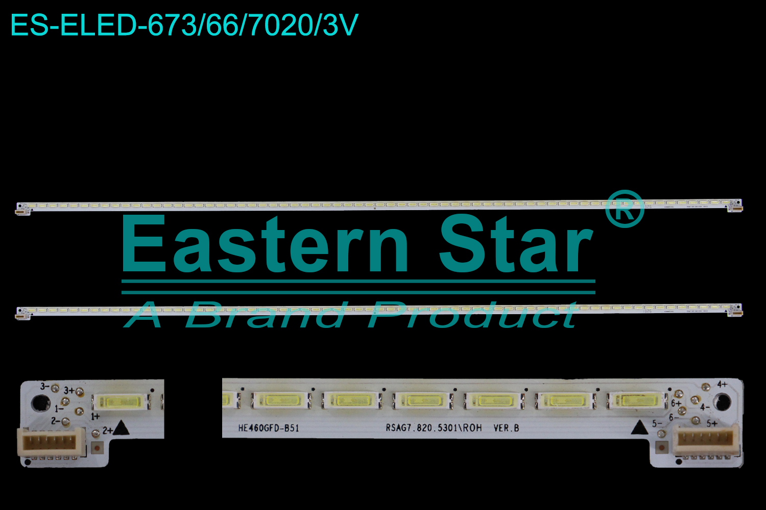 ES-ELED-673 ELED/EDGE TV backlight use for 46'' Hisense LED46K260D RSAG7.820.5301, HE46GFD-B51 LED STRIPS(2)