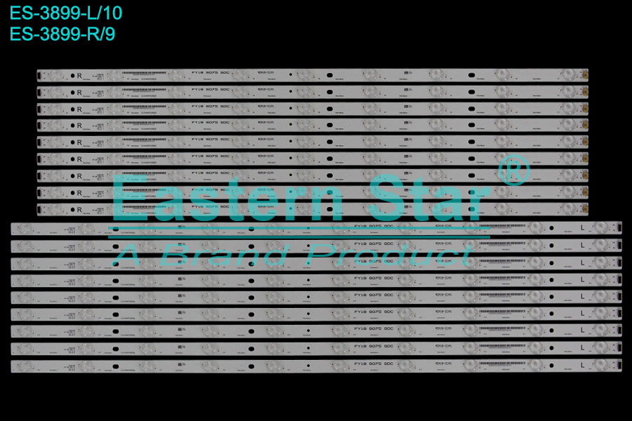 ES-3899 LED TV Backlight use for 75" Sony KD-75X780F  IC-D-HWX75D952L  IC-D-HWX75D952R  LED STRIP(18)