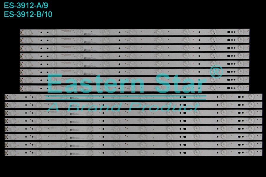 ES-3912=ES-355 LED TV Backlight use for 65" Jvc  LT-65MA877 30365009219  30365009220 LED65D9-ZC21AG-01  LED65D10-ZC21AG-01  LED STRIP(16)
