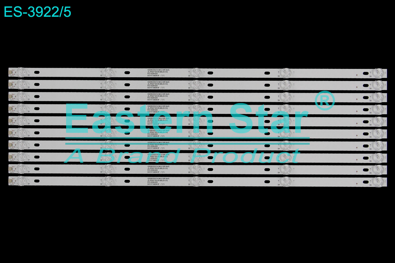 ES-3922 LED TV Backlight use for 55" JS-JP55A71051ER.909L(91210)  R72-55D04-023  55D3B5CX55214  553141T.60034.9P  LED STRIP(10)