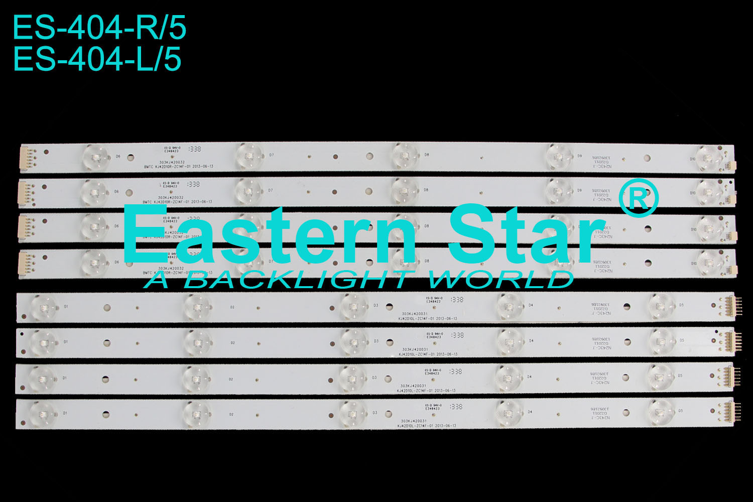 ES-404 LED TV Backlight use for Jameson 42'' SVJ550A38_REV00_5LED_R/L_140829 / LB-C500F14-E4-A-G1-SE2 LED STRIPS(8)