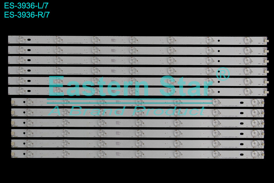 ES-3936 LED TV Backlight use for 55" Vivax 55LE72T2S2  L:JF P/N:01.JL.D5572235-83BL-F A4M30 N160315 T412 000822 R:JF P/N:01.JL.D5572235-83BR-F A4M30 N160315 T412 000682 LED STRIP(12)