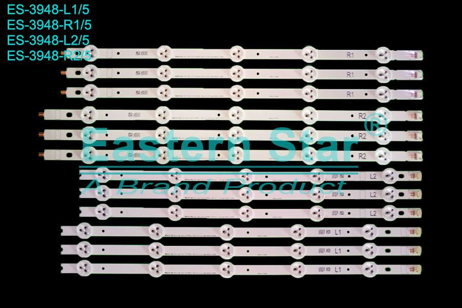 ES-3948 LED TV Backlight use for 42" Lg/Axen  LC420DUN SF R2 R1/R2:1336 42 ROW2.1 Rev 1.0 2 R1-Type 6916L-1369A DG0B 21B1B 02261 6916L 1369A  L1/L2:1327 42 ROW2.1 Rev1.0 2 L1-Type 6916L-1368A DG0B 21B1B 01000 6916L 1368A LED STRIP(12)