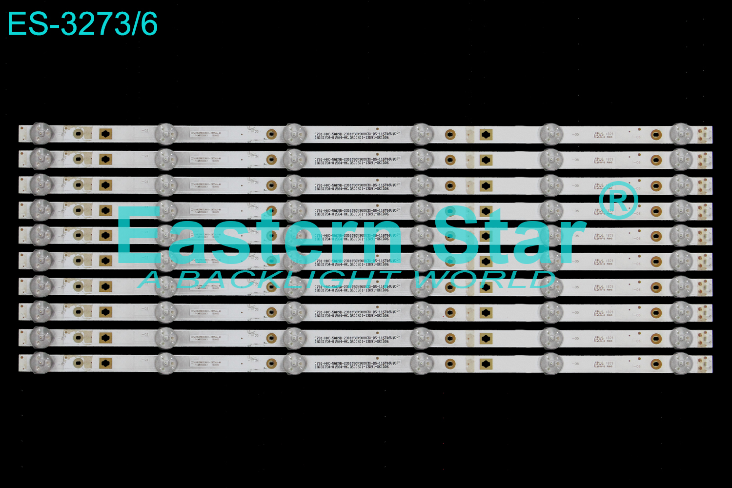 ES-3273 LED TV Backlight use for 50" Haier SJ.HK.D5000601-2835AS-M 1.14.MD500001 160925 LED STRIP(10)