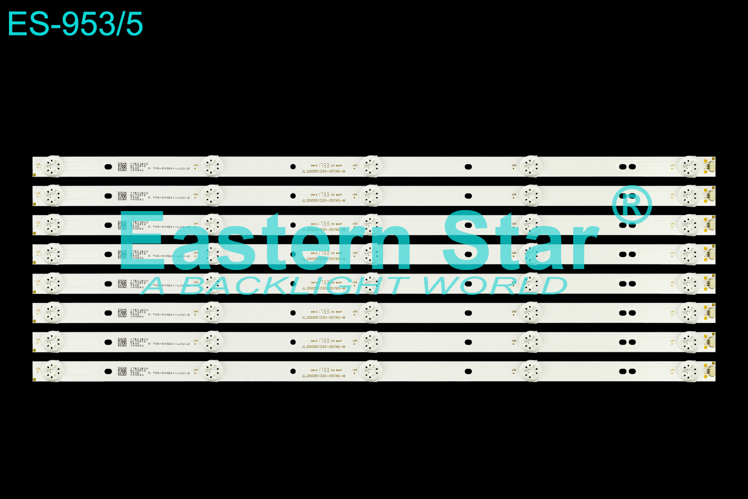 ES-953 LED TV Backlight use for 50" Pyle PTVLED50 JL.D50051330-057AS-M sj-JL.D50051330-057AS-M HY-AM490B1, 3355819504, G3L020626,   10203149.00205.08002,   200301.6002.1002 LED STRIP(8)