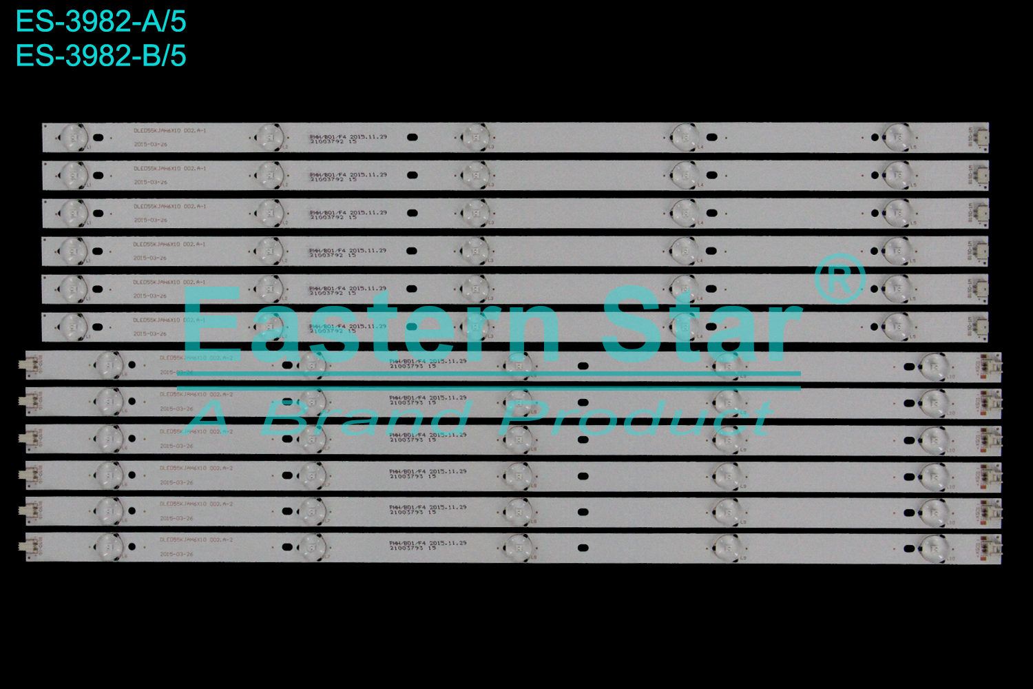 ES-3982 LED TV Backlight use for 55" Konka  LED55U60 LED55M60A DLED55KJAH6X10 002.A-1， DLED55KJAH6X10 002.A-2 LED STRIP(12)