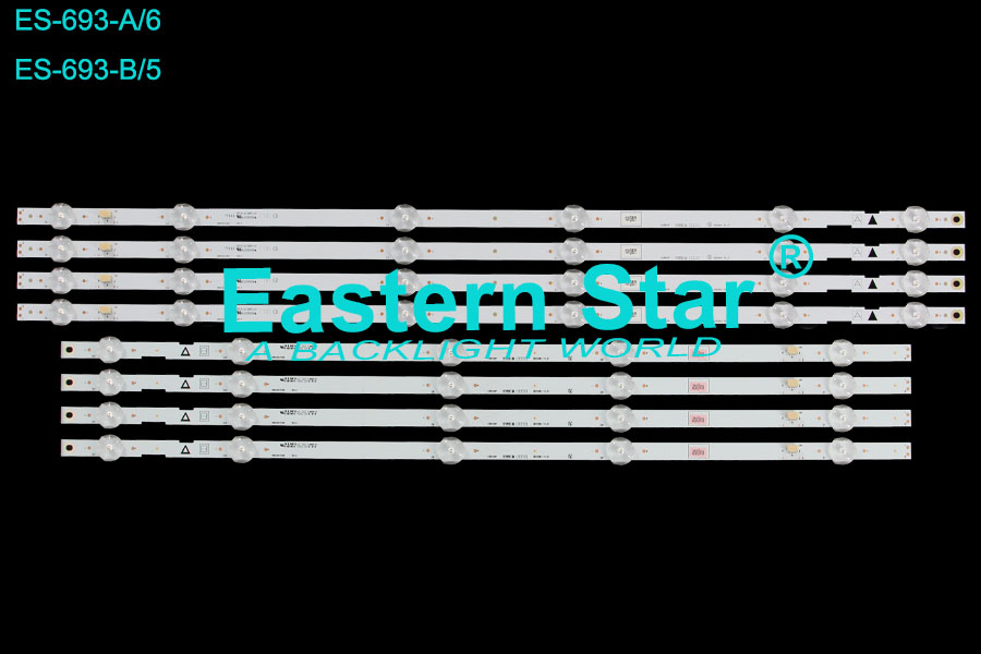 ES-693 LED TV Backlight use for Sanyo 55" A:UDULEDLXT005 REV.A 55W6S1P TYPE-A LB55084 V0_01 B:UDULEDLXT006 REV.A 55W5S1P TYPE-B LB55084 V1_01