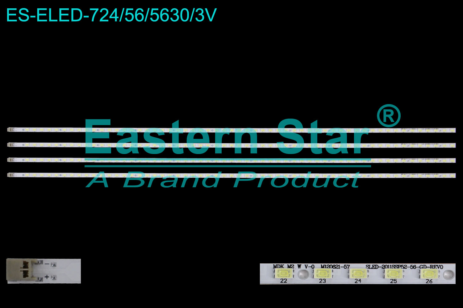 ES-ELED-724 ELED/EDGE TV backlight use for 52'' Sharp  LCD-52LX830A M120621-57 SLED-2011SSP52-56-GD-REV0   LED STRIPS(4)