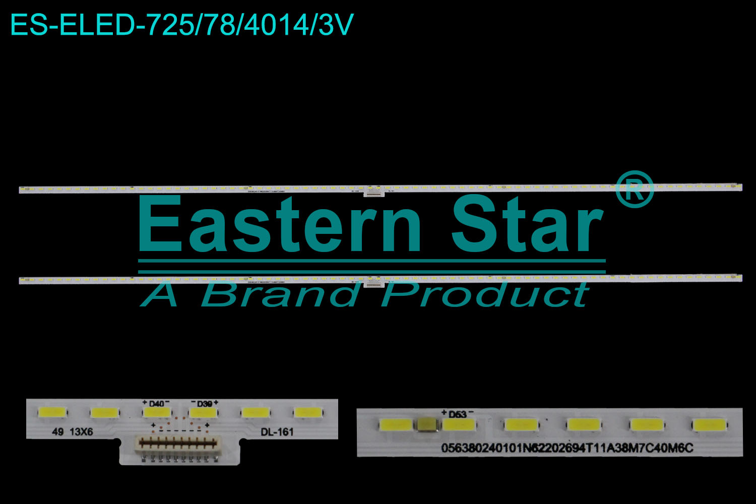 ES-ELED-725 ELED/EDGE TV backlight use for 49'' Sony KD-49X8000D 056380240101N62202694T11A38M7C40M6C  LED STRIPS(2)