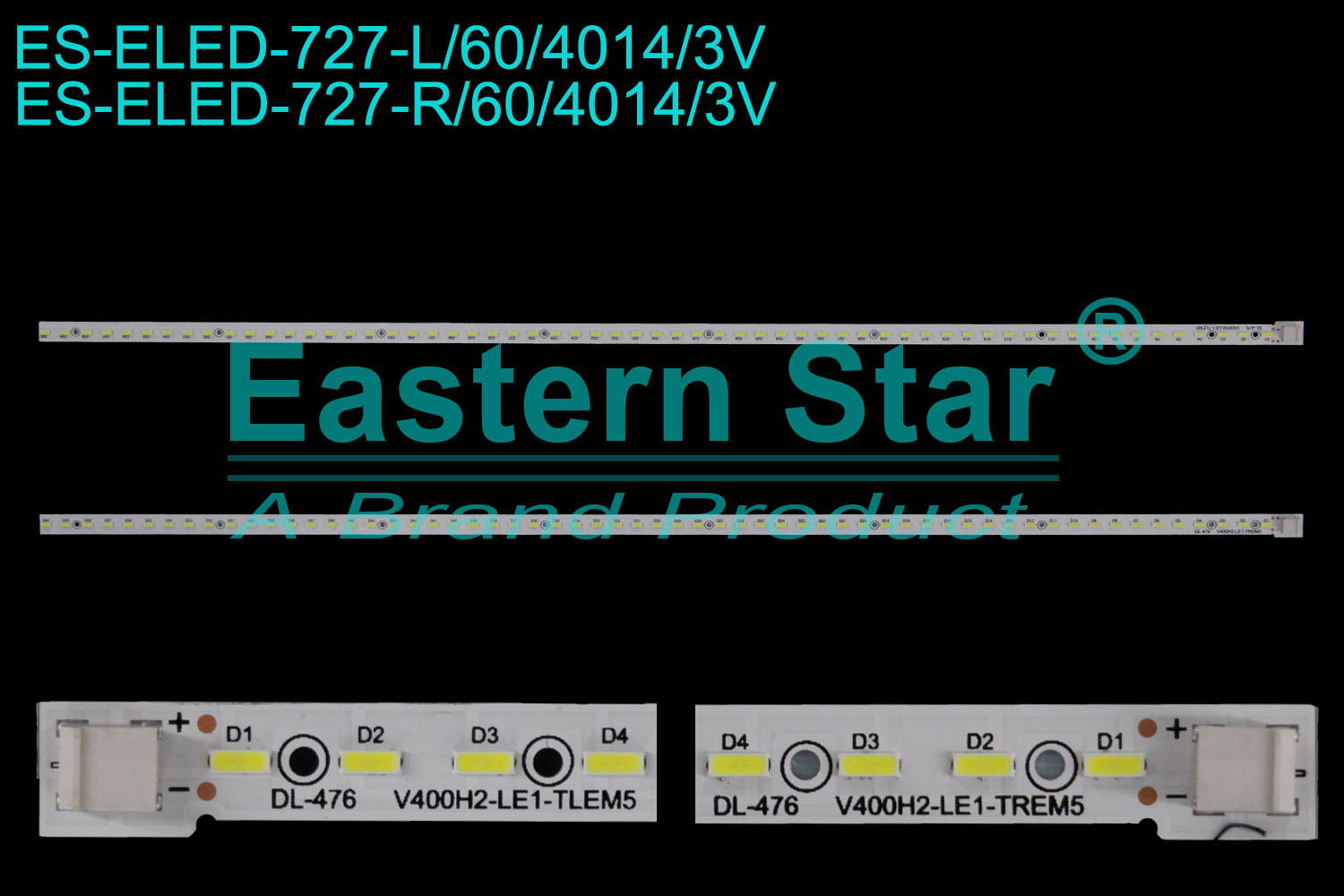 ES-ELED-727 ELED/EDGE TV backlight use for 40'' L:V400H2-LE1-TLEM5  R:V400H2-LE1-TREM5  LED STRIPS(2)