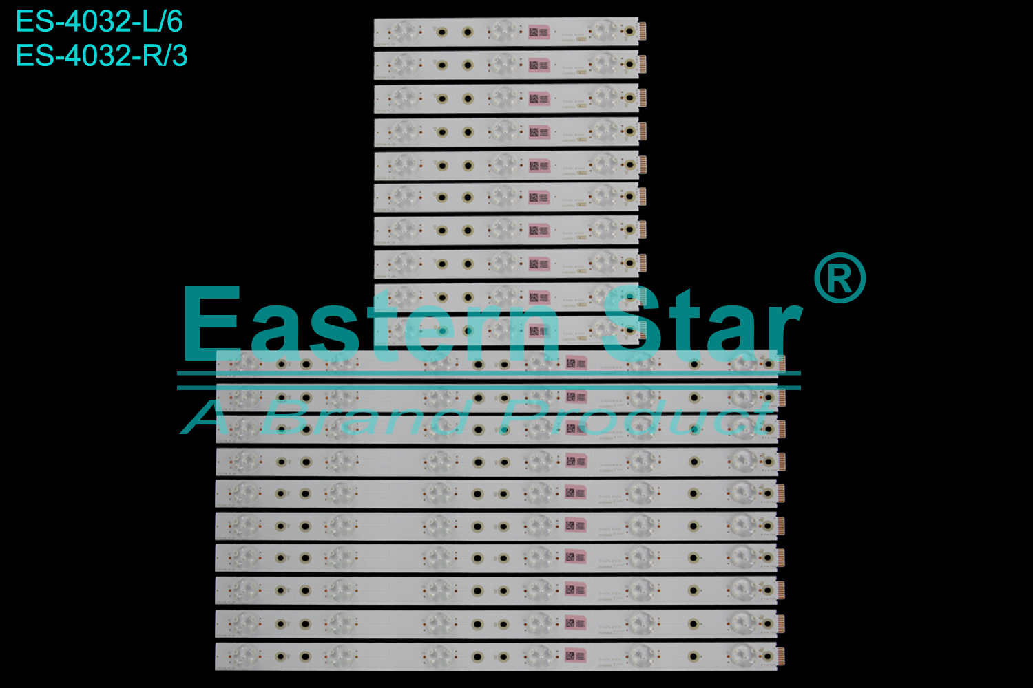 ES-4032 LED TV Backlight use for 55" Vizio M558 G1 L: LB5514M V0_00 31447A 81010 E465853   R: LB5514M V1_00 31447A 81010 E465853  LED STRIP(20)