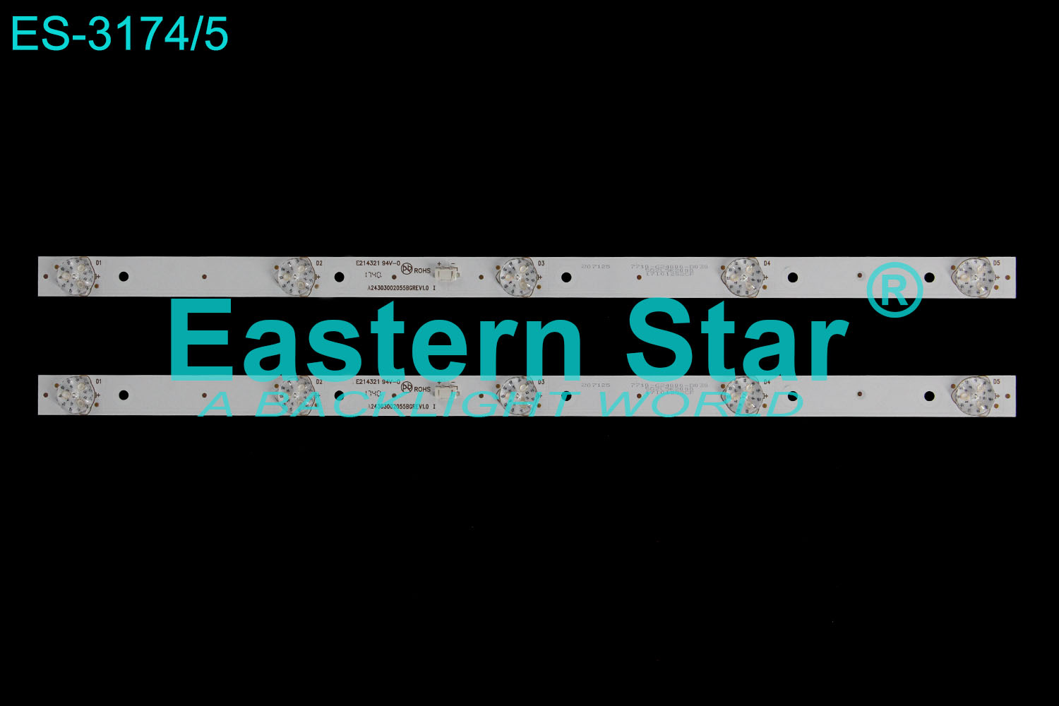 ES-3174 LED TV Backlight use for 24" Tesla 24S306BH A2430300255BGREV1.0 LED STRIP(2)