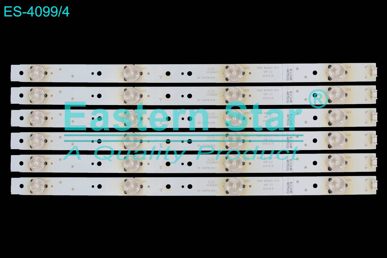 ES-4099 LED TV Backlight use for 39" United/Philco LED39SK30 5800-W39000-1P00 VER 2.0 2015.10.15 1609 E249823 05-1A037A-01A  LED STRIP(6)