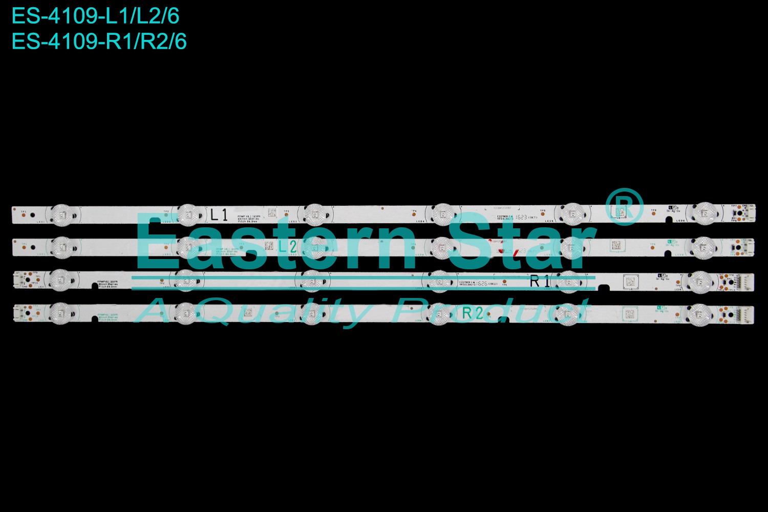 ES-4109 LED TV Backlight use for 49" Toshiba PPMP V8.1 16SPR 49INCH 6Series Pitch 84.9mm, FS10UH12101851, FT10UH12102061,FT10UH12102188, FT10UH12102842 LED STRIP(14)