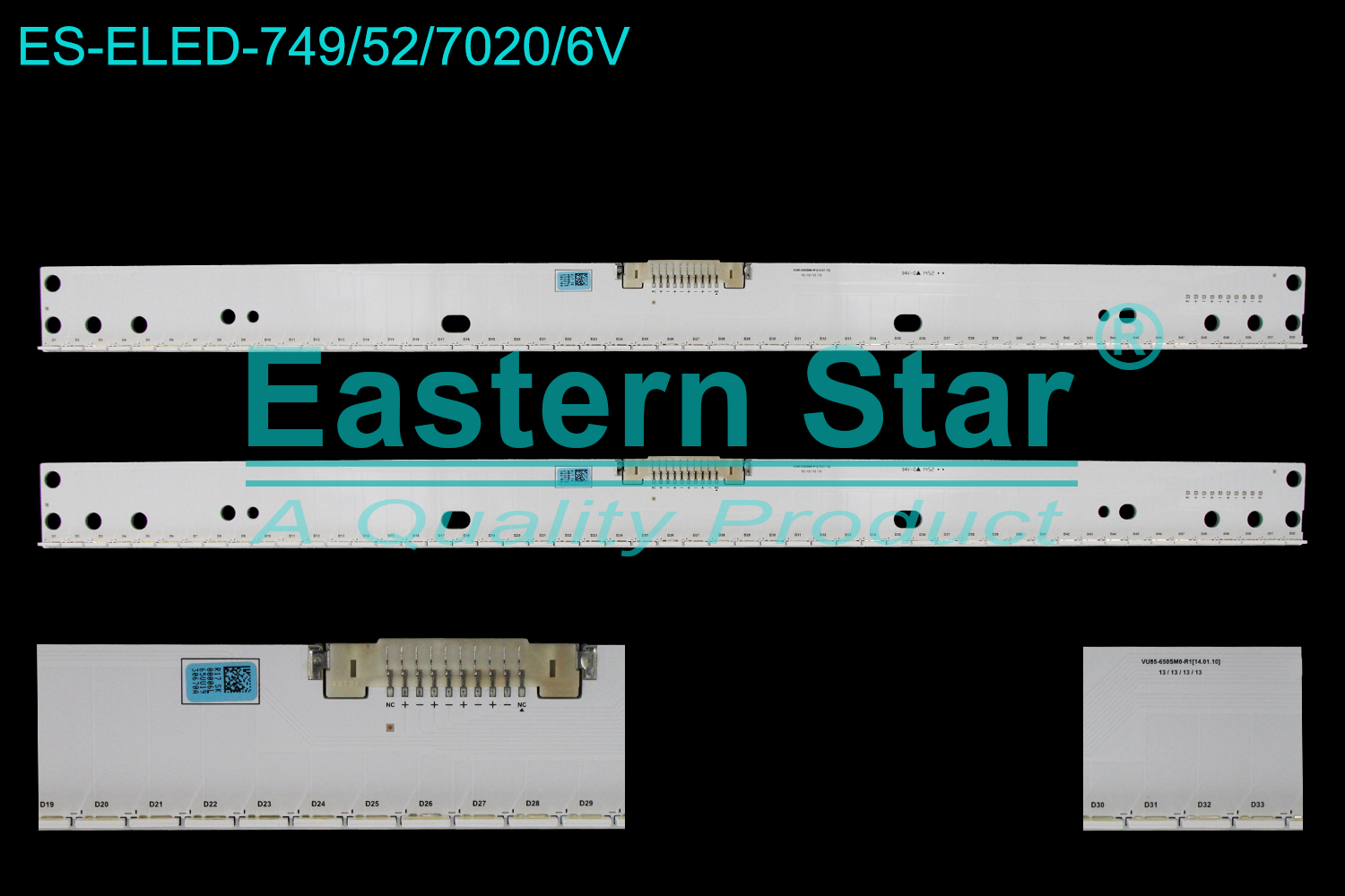 ES-ELED-749 ELED/EDGE TV backlight use for 65'' Samsung  UA65HU8500J VU85-650SM0-R1[14.01.10]    BN96-30668A 30670A  LED STRIPS(2)