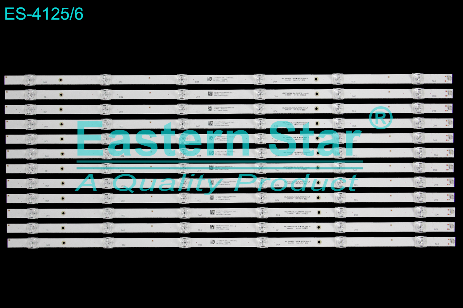 ES-4125 LED TV Backlight use for 65" Philips 65PUF7294 LB-GM3030-GJEB0NY6512X6ES09-X    HRS_TPV65ES29_12X6_2W_MCPCB 14MM_V5   210BZ06D0B33HBP01Q    2148S 101930   W7L0B6V3004H LED STRIP(12)