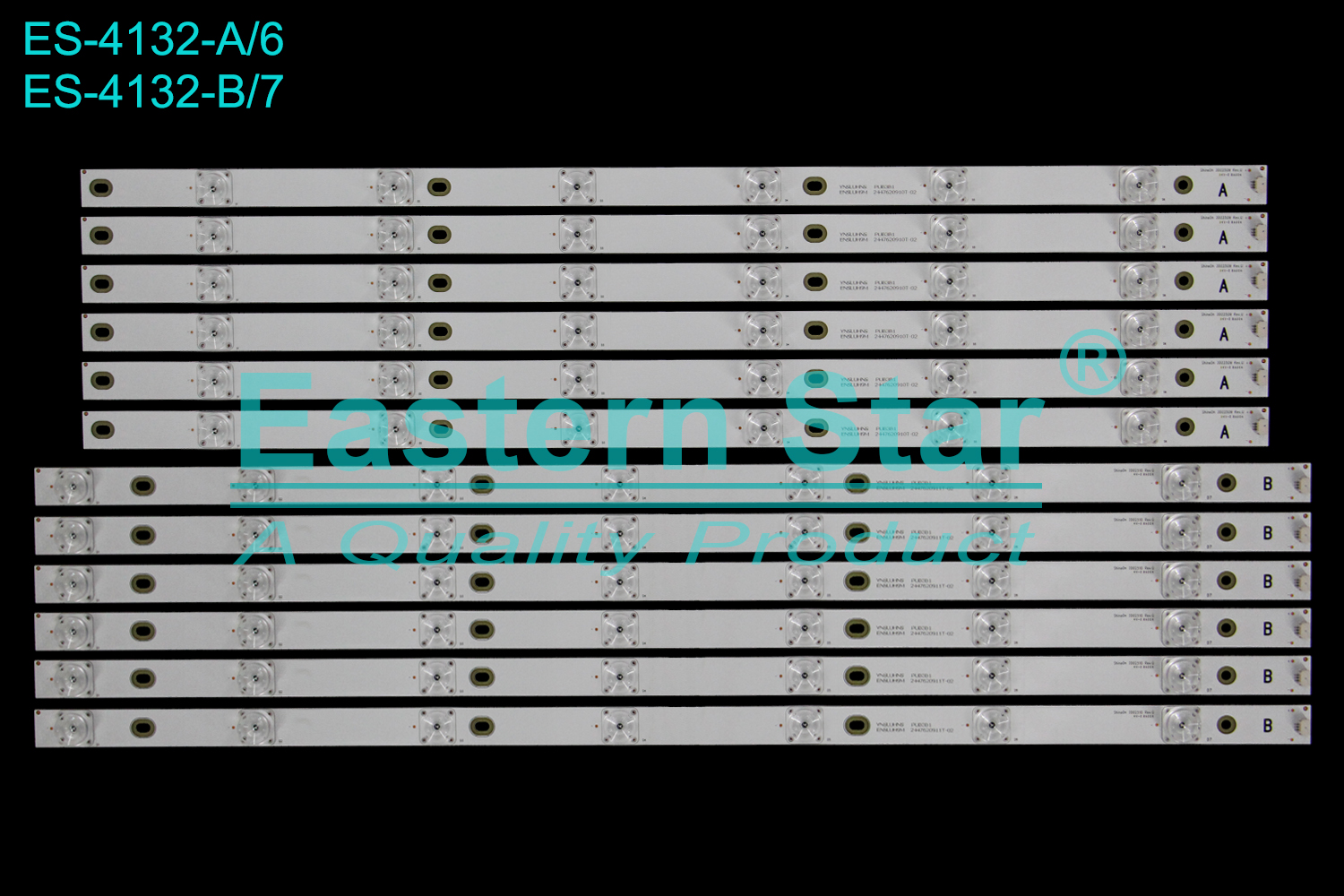 ES-4132 LED TV Backlight use for 55" Philips 55PFF5071/T3 55PUF6261 A:Shineon 2D02509 Rev.G   B:Shineon 2D02510 Rev.G  LED STRIP(12)