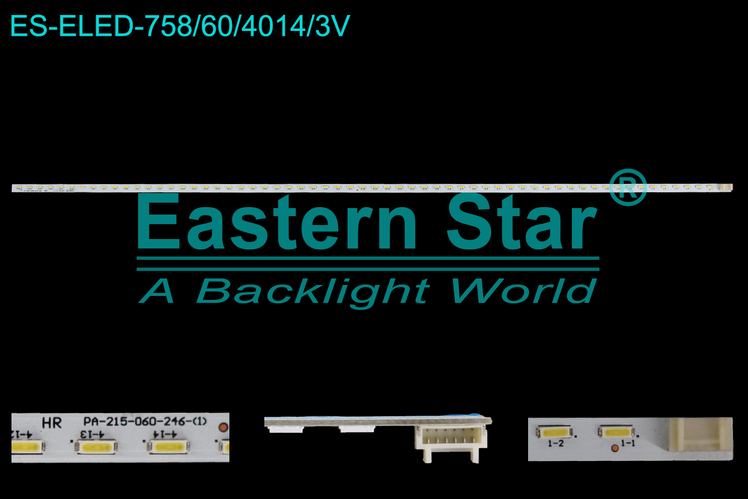 ES-ELED-758 ELED/EDGE TV backlight use for 22'' Samsung  S22D300HY  PA-215-060-246-（1）  94V-0  E349376 LED STRIPS(1)