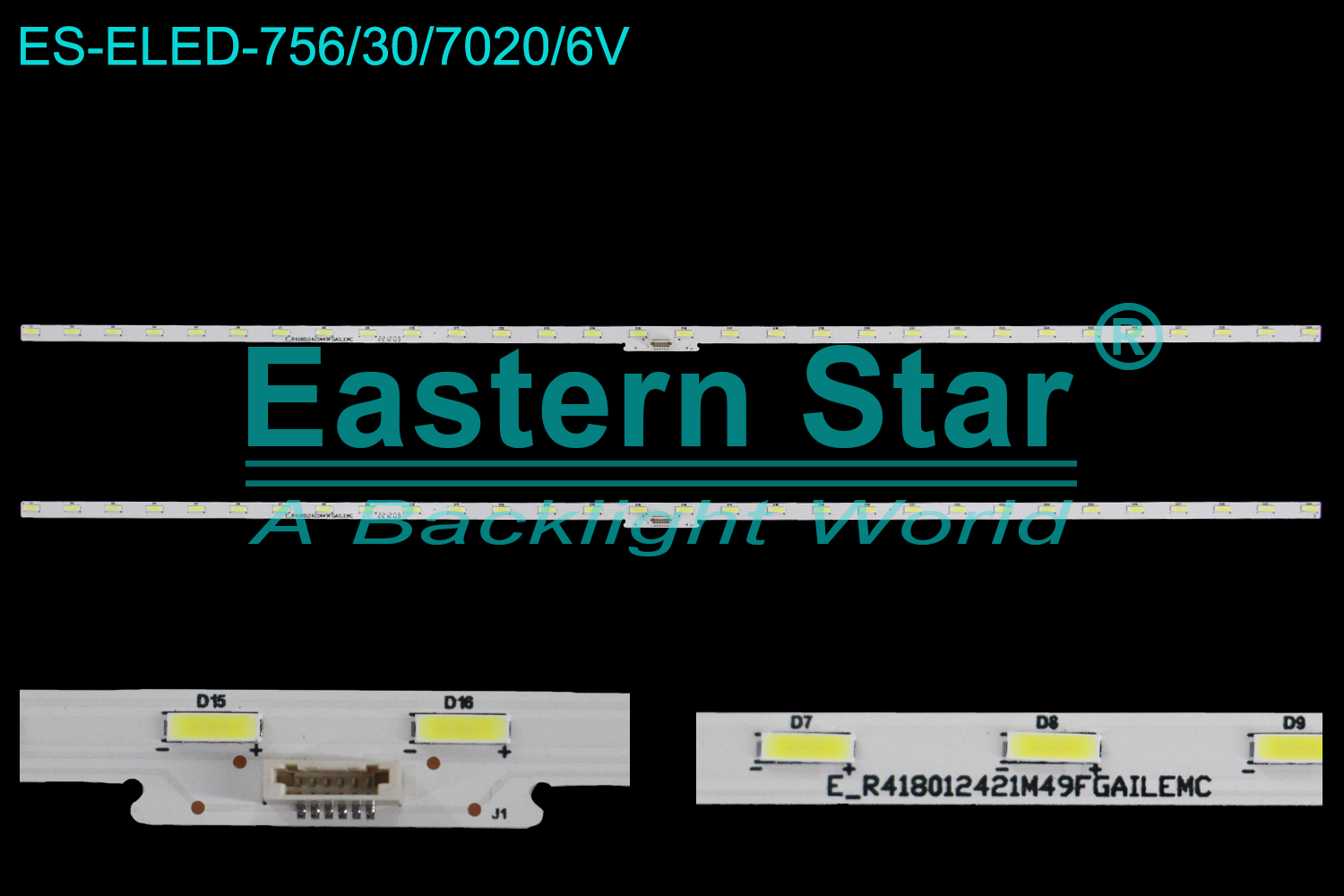 ES-ELED-756 ELED/EDGE TV backlight use for 49'' Sony  KDL-49W660E E_R418012421M49FGAILEMC LB49013 V2_00   LB49013 V1_01 LED STRIPS(2)
