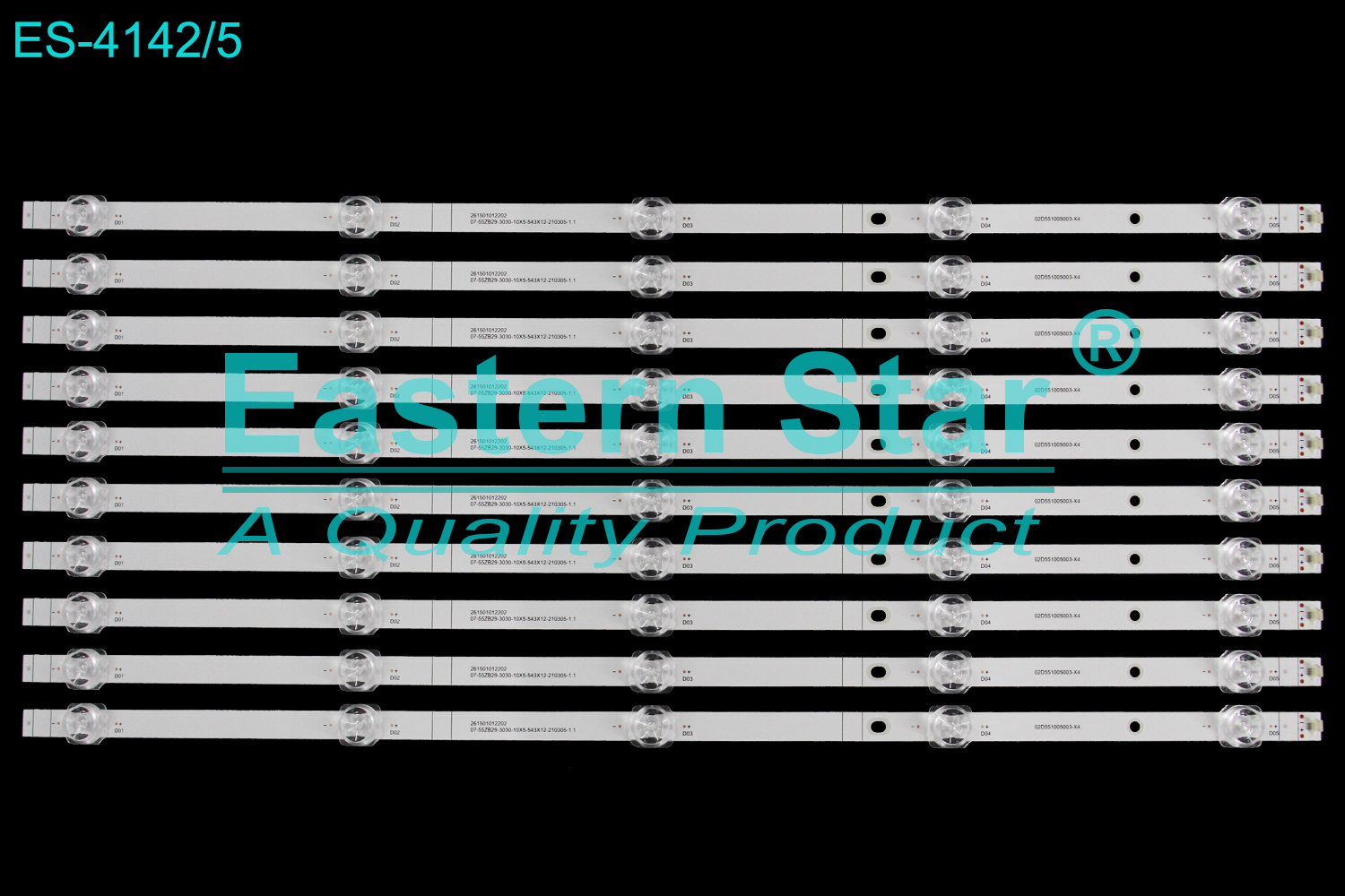 ES-4142 LED TV Backlight use for 55" Huawei /Honor HN55LOKS 07-55ZB29-3030-10X5-543X12-210305-1.1 02D551005003-X4 LED STRIP(10)