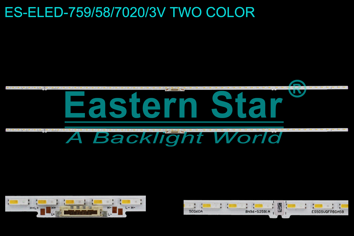 ES-ELED-759 ELED/EDGE TV backlight use for 50''  Samsung  QE50Q67A BN96-52591A ES50SVQFPBGA58 S1Q7-500SM0-R0-58EA LED STRIPS(2)
