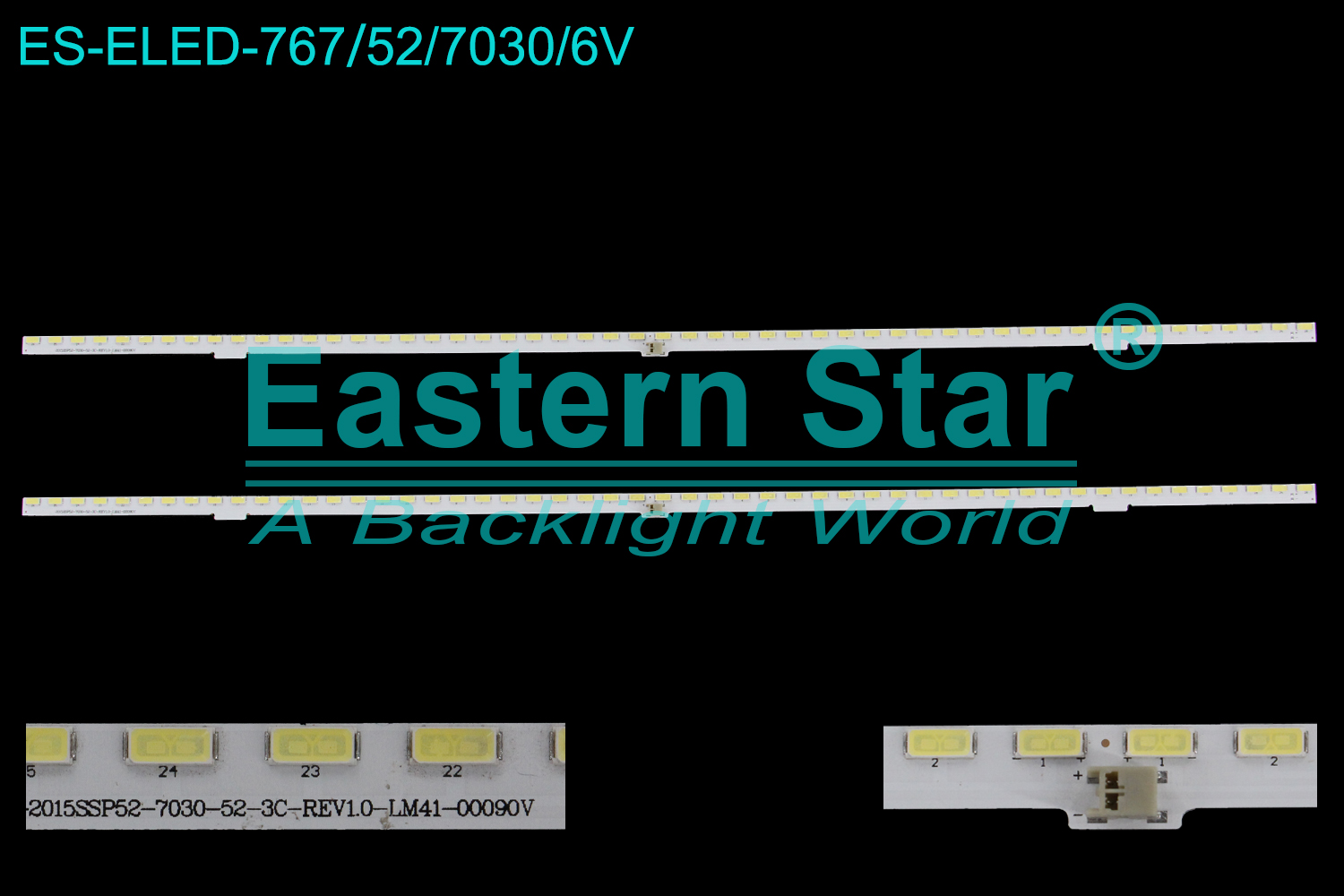ES-ELED-767 ELED/EDGE TV backlight use for 52'' Sharp LCD-52DS52A 2015SSP52-7030-52-3C-REV1.0-LM41-00090V  LED STRIPS(2)