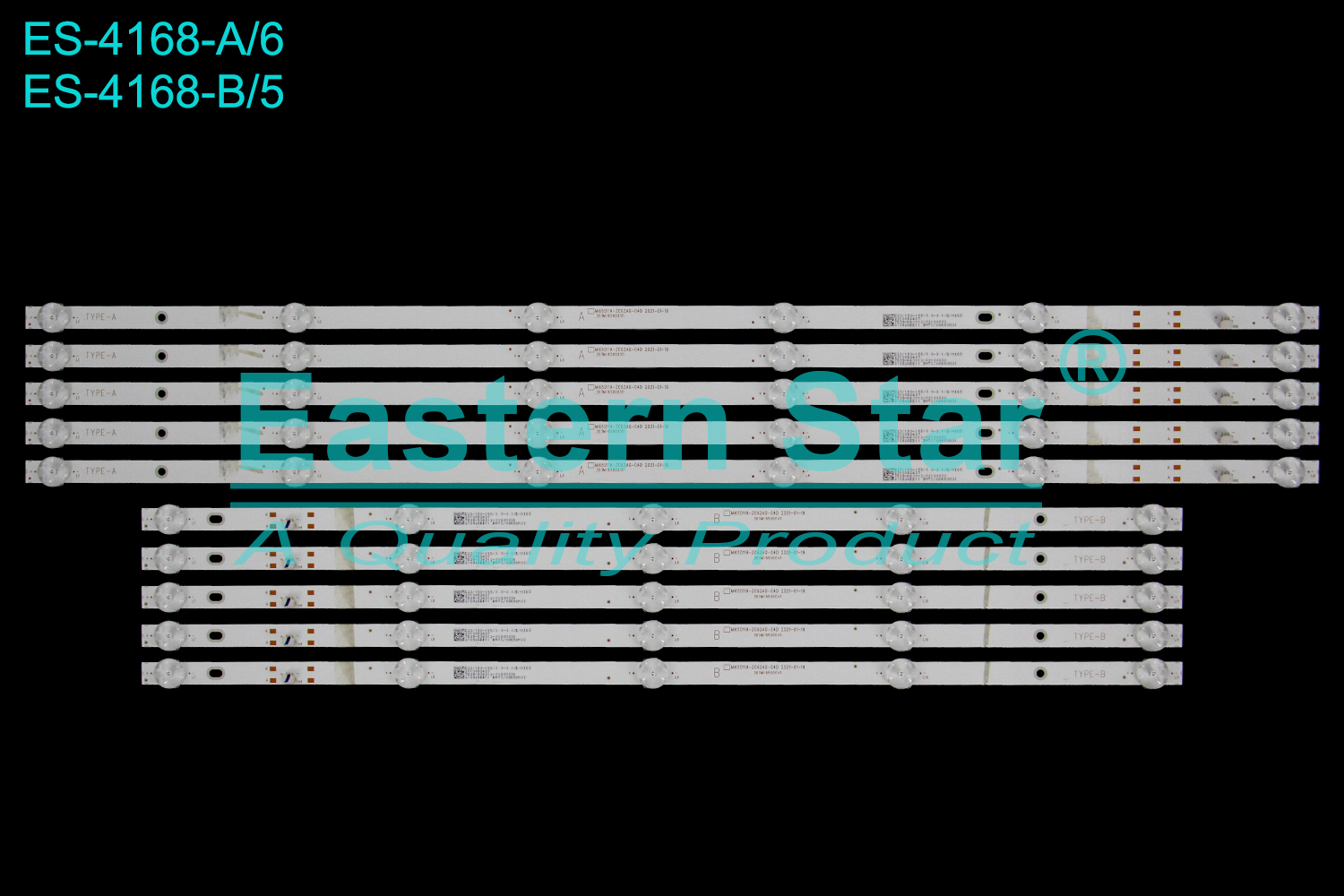 ES-4168 LED TV Backlight use for 65" Xiaomi L65M7-EA MI65D11A-ZC62AG-04D, 303MI650004D, MI65D11B-ZC62AG-04D, 303MI650003D LED STRIP(10)