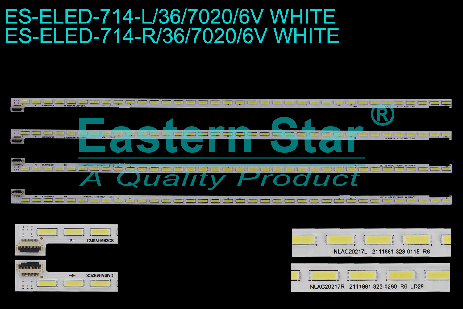 ES-ELED-714 ELED/EDGE TV backlight use for 55'' Sony  KDL-55W900A L: NLAC20217L 2111881-323-0115 CMKM-MB2CS  R: NLAC20217R 2111881-323-0280 CMKM-MB2CS LED STRIPS(4)