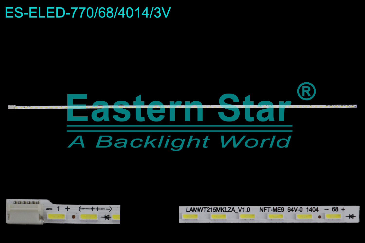 ES-ELED-770 ELED/EDGE TV backlight use for 21.5'' HT215F01 - 100 LED LAMWT215MKLZA_V1.0  LED STRIPS(1)