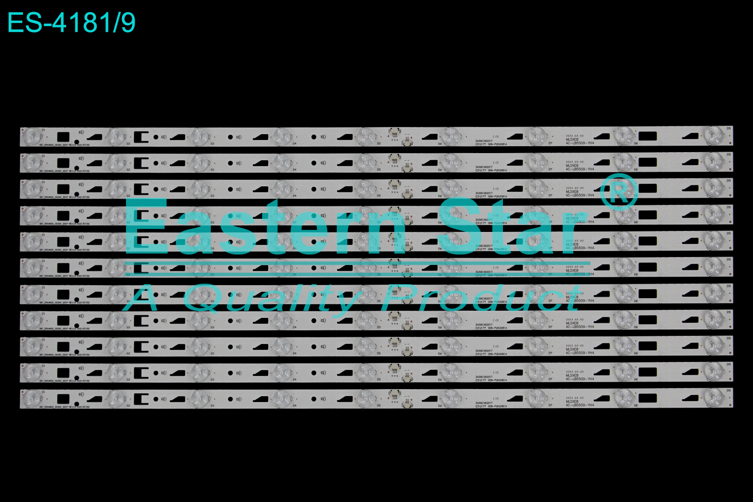 ES-4181 LED TV Backlight use for 55" TCL L55F1600E  TMT_55S4600_3030C_9S1P REV.V3 2021/07/02 4C-LB5509-YH4 ML5XE8 3AS9CX62017 006-P2K2081A LED STRIP(11)