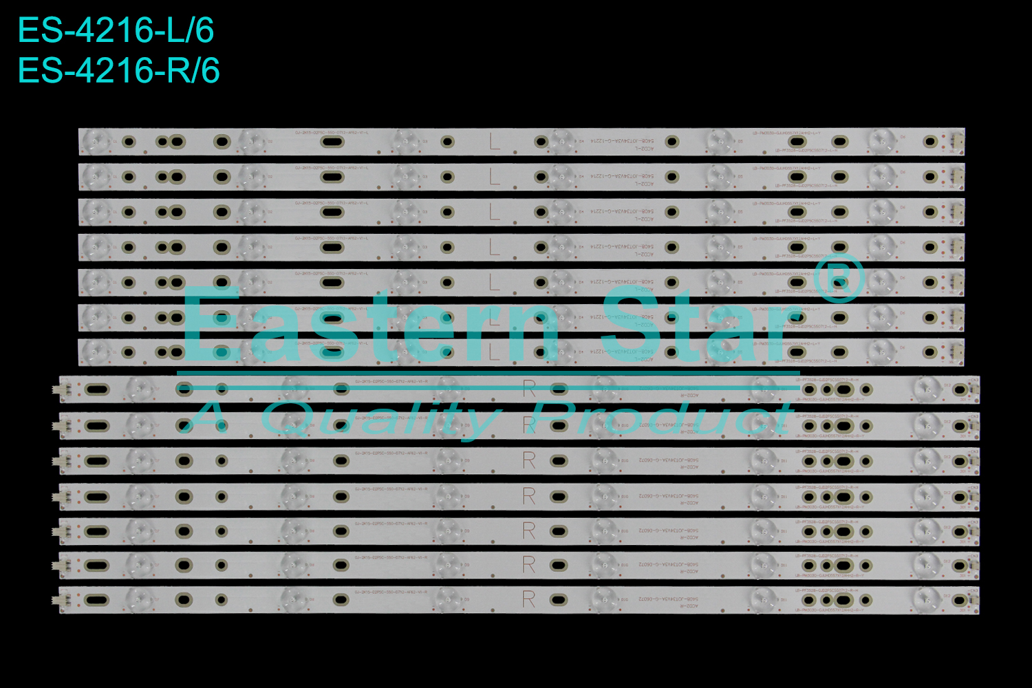 ES-4216 LED TV Backlight use for 55" Philips 55PUF6401/T3 R/L:GJ-2K15-D2P5C-550-D712-AF62-V1-R/L LB-PF3528-GJD2P5C550712-R-H LB-PM3030-GJUHD557X12AHH2-R-Y ACD-R/L 5408-JOT34V3A-G-06072 LED STRIP(14)