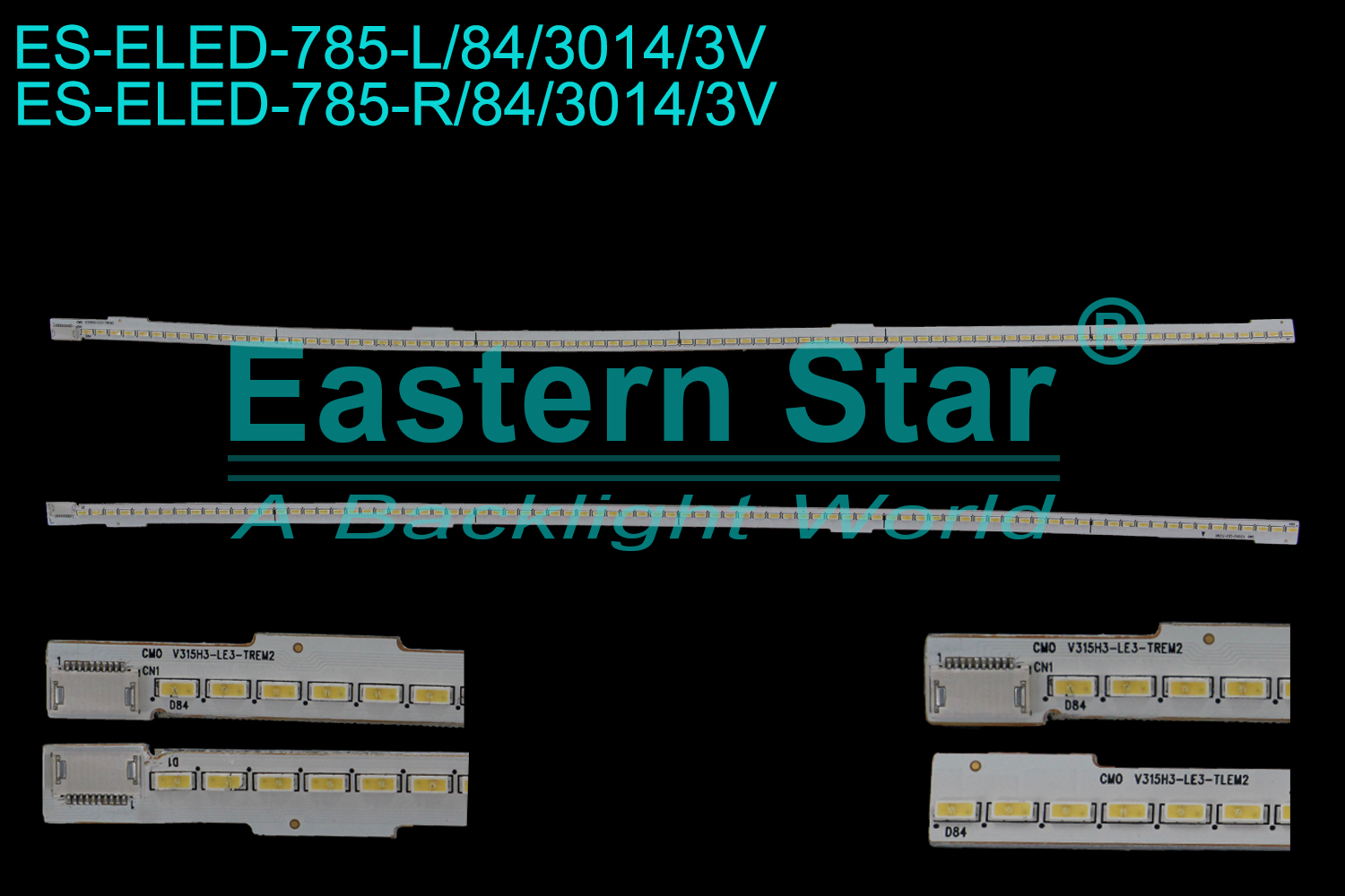 ES-ELED-785 ELED/EDGE TV backlight use for 32'' Sharp LC-32LS220E  L: V315H3-LE3-TLEM2  R: V315H3-LE3-TREM2 LED STRIPS(2)