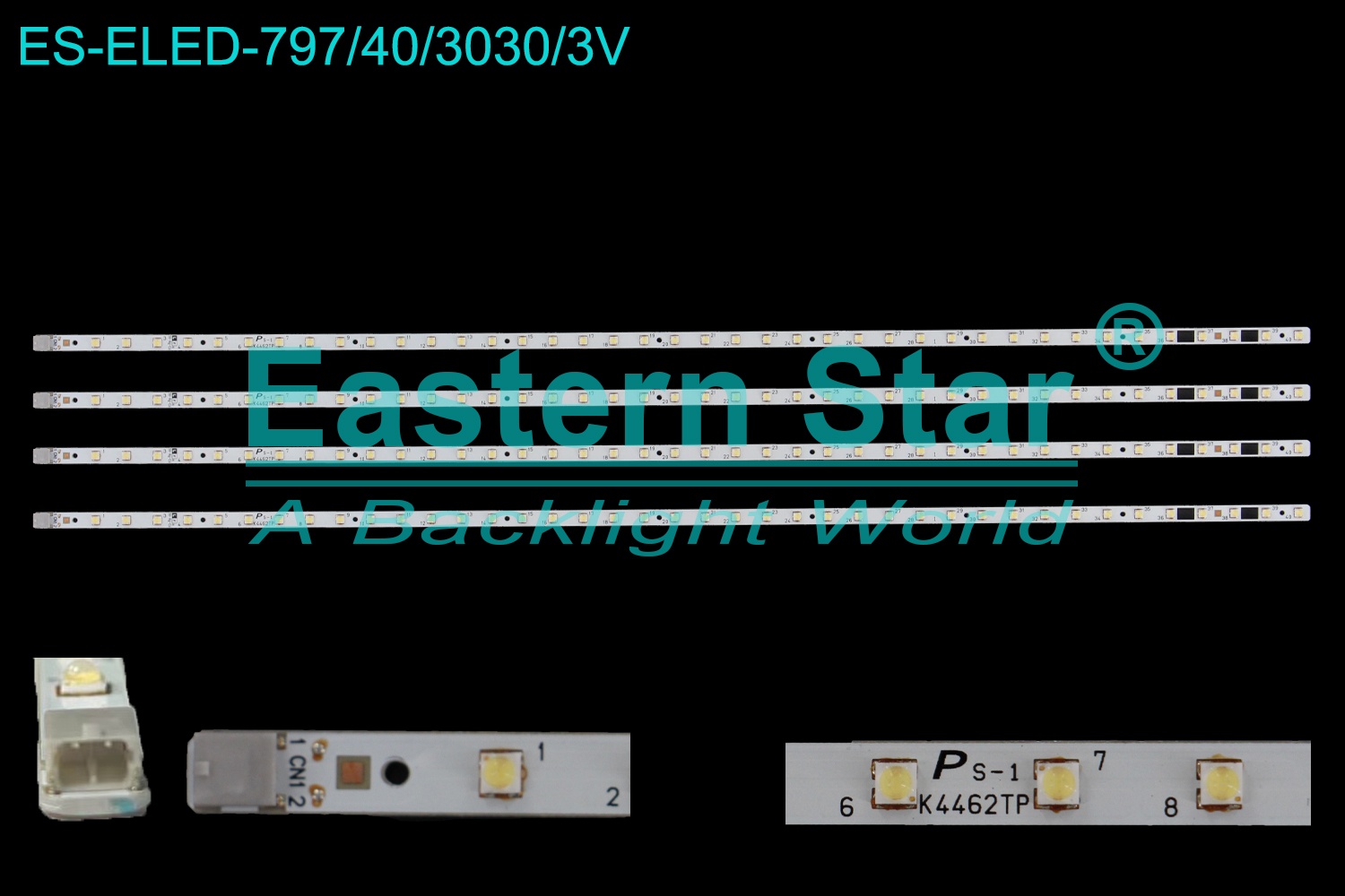 ES-ELED-797 ELED/EDGE TV backlight use for 40'' Sharp LK400D3LWF2Y K4462TP, 4462ZZ, E329419 LED STRIPS(4)