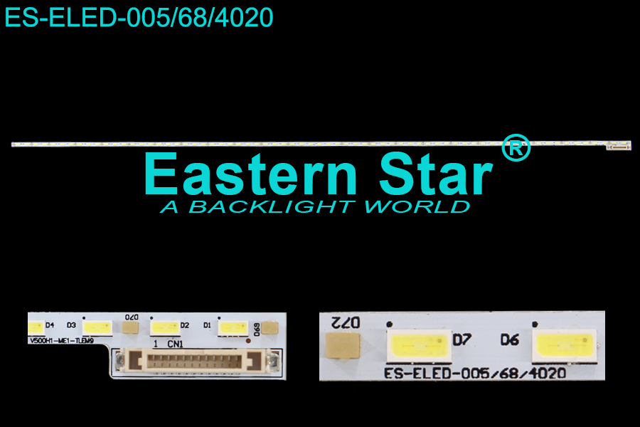 ES-ELED-005 ELED/EDGE TV backlight use for Xvision/Marshal/Skyworth/Tcl/Lenovo/Haier/Rowa/Philips 50'' 60LEDs V500H1-ME1-TLEM9 led backlight strips (1)
