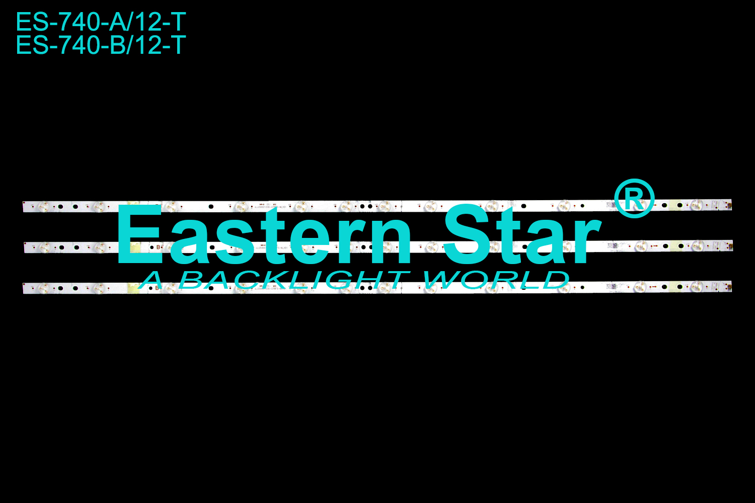 ES-740 LED TV Backlight use for Vox/Vestel/Toshiba/Telefunken/Hitachi 50'' TV  50DSW552 VES500QNDH-2D-HU1 JL.D500C1330-078FS-M_V01 LED STRIPS(3)