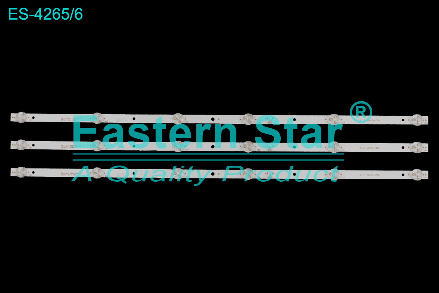 ES-4265 LED TV Backlight use for 31.5" T315-SU1-3030-31A-06-A1 591mm*12mm*1.0T N.L315SU1340000  LED STRIP(3)