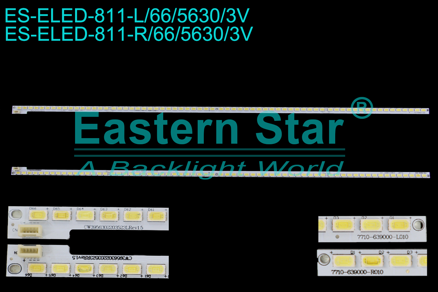 ES-ELED-811 ELED/EDGE TV backlight use for 39'' 39E580F CW3956302203523RRev1.5 CW3956302203523L 555-R390L000-01 1555-R390R000-01 4433JJ44-1C32R-EA2 7710-639000-R010 7710-639000-L010 LED STRIPS(2)