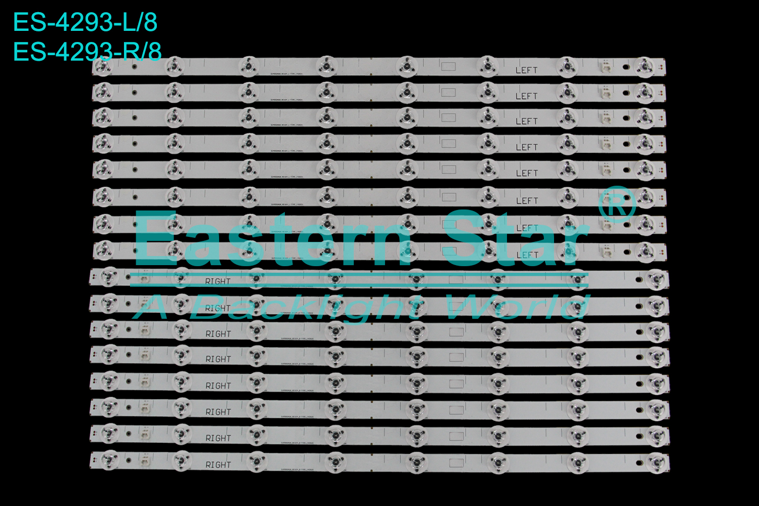 ES-4293 LED TV Backlight use for 55" Panasonic TX-55CS520B,TX-55CS630E,TH55CS610A R:SVM550AD8_REV04_R-T-TYPE_140929 L:SVM550AD8_REV04_L-TYPE_140929  LED STRIP(16)