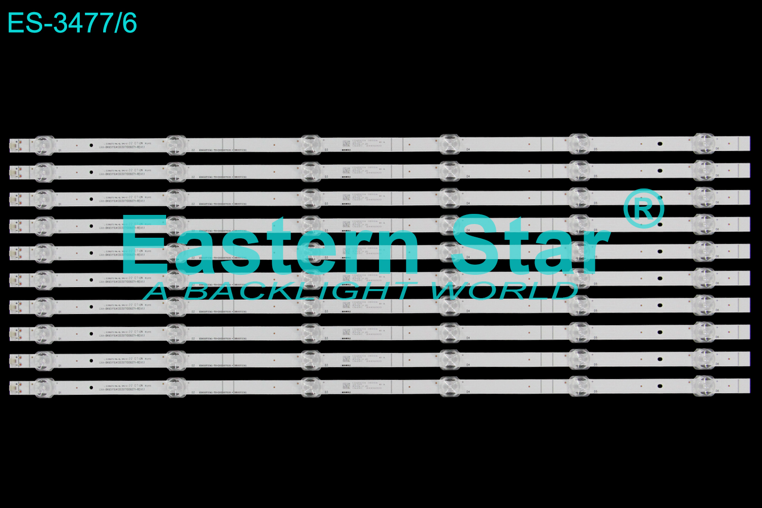 ES-3477 LED TV Backlight use for 65" Hisense BK65Y1U413030T1006071-RE1.1  HD650Y1U41-T0+2020070101+BK65Y1U41 LED STRIP(10)