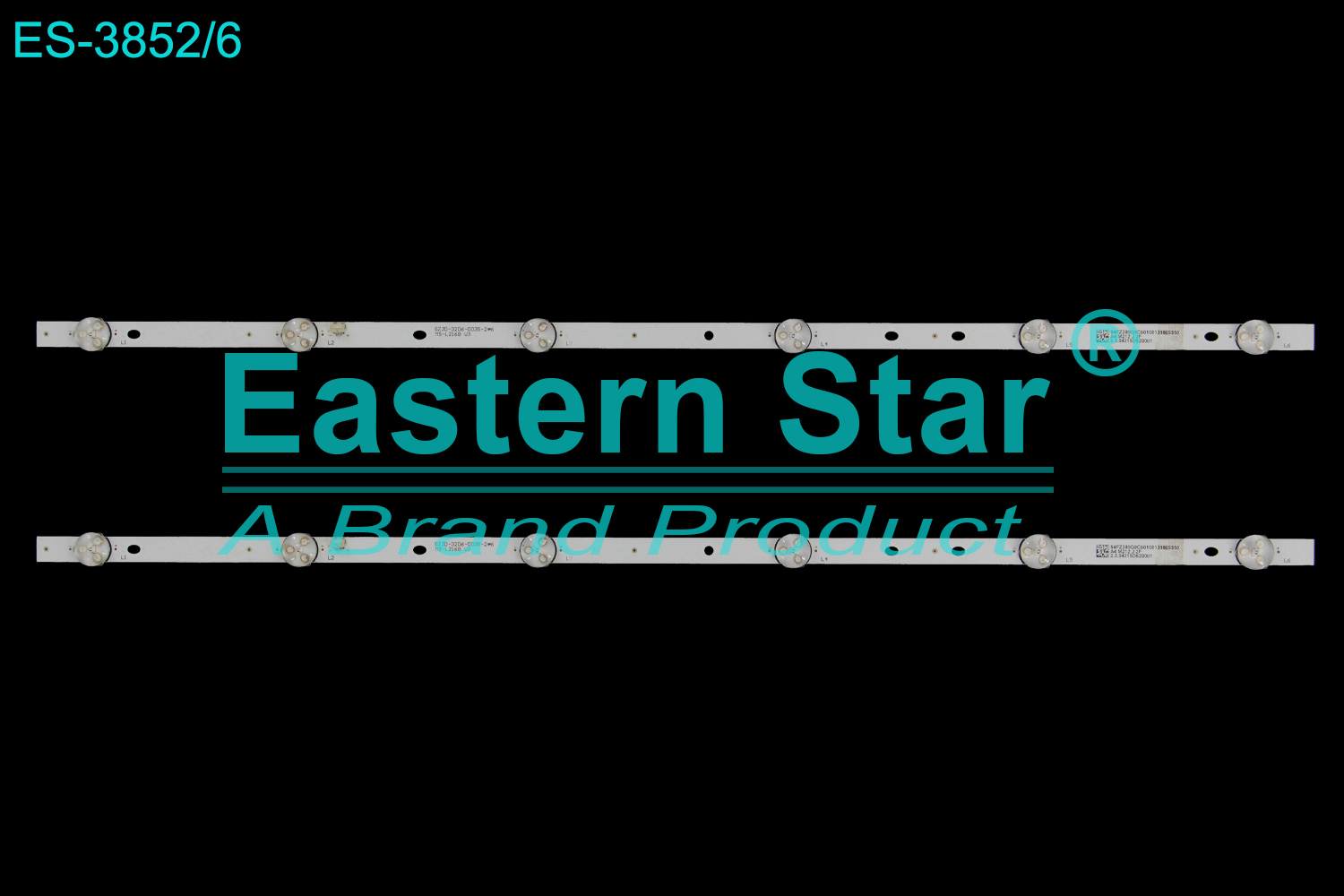 ES-3852 LED TV Backlight use for 32" Aiwa/Amoi/Malata  JH32BT700S GZJD-32D6-OD35-2*6   MS-L2168 JL.D32061330-105GS-M LED STRIP(2)