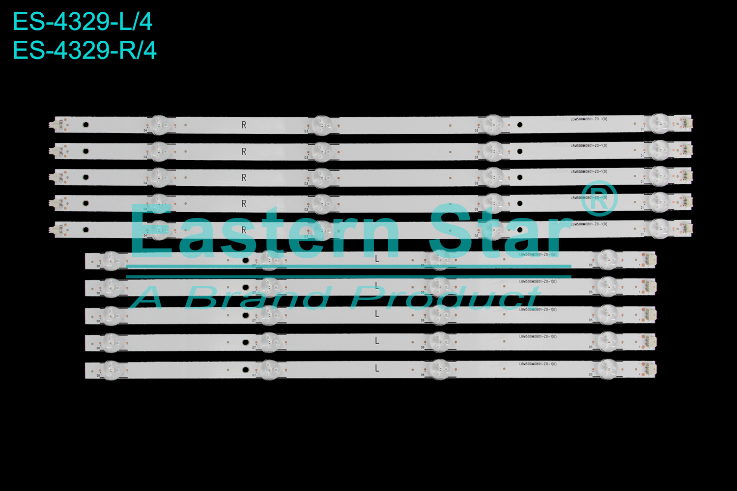 ES-4329 LED TV Backlight use for 50" Samsung UE50NU7002U T500QVN03.0 UN50NU7095G  LBM500M0801-Z0-1(0)  TV LED BAR(10)