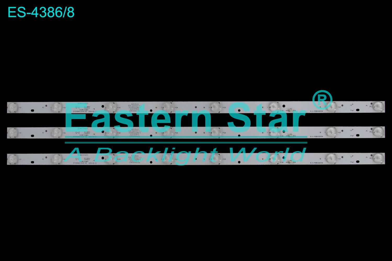 ES-4386 LED TV Backlight use for 31.5" Panda  LE32D51A OY315D08-ZC14F-02 2014-02-21 532WY315M01 303WY315031 IC-C-PDBS32D334 TV LED BAR(3)