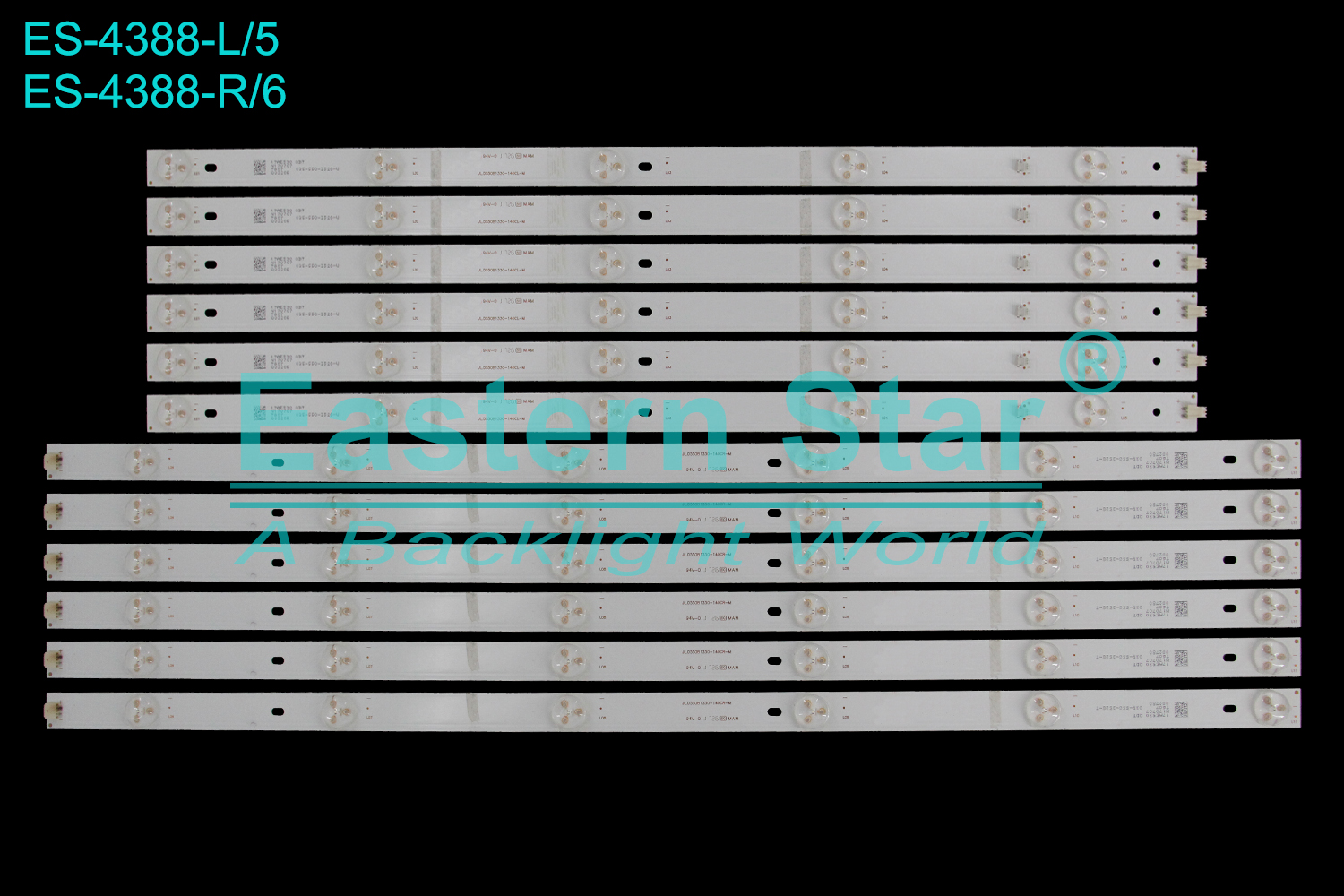 ES-4388 LED TV Backlight use for 55"  U55G7300 L: JL.D550B1330-140CL-M R: JL.D550B1330-140CR-M  TV LED BAR(12)