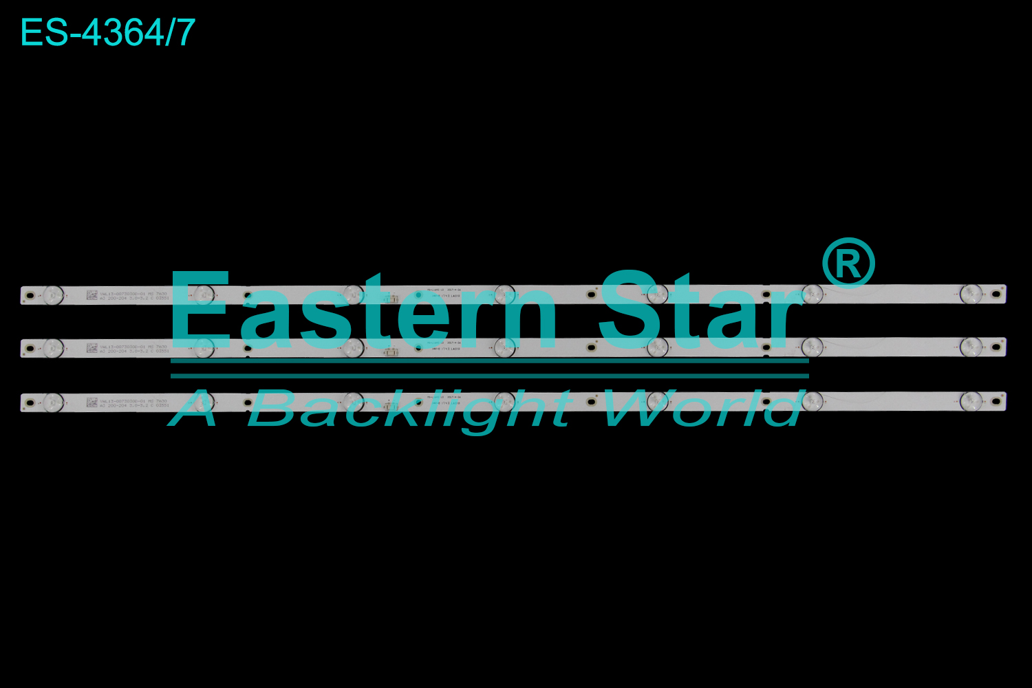 ES-4364 LED TV Backlight use for 42" Skyworth 42E361S MS-L1643 V2 2017-4-26 YAL13-0073030D-01 MS 7A30 A3 200-204 3.0-3.2 C 03553 JL.D42071330-001CS-M TV LED BAR(3)