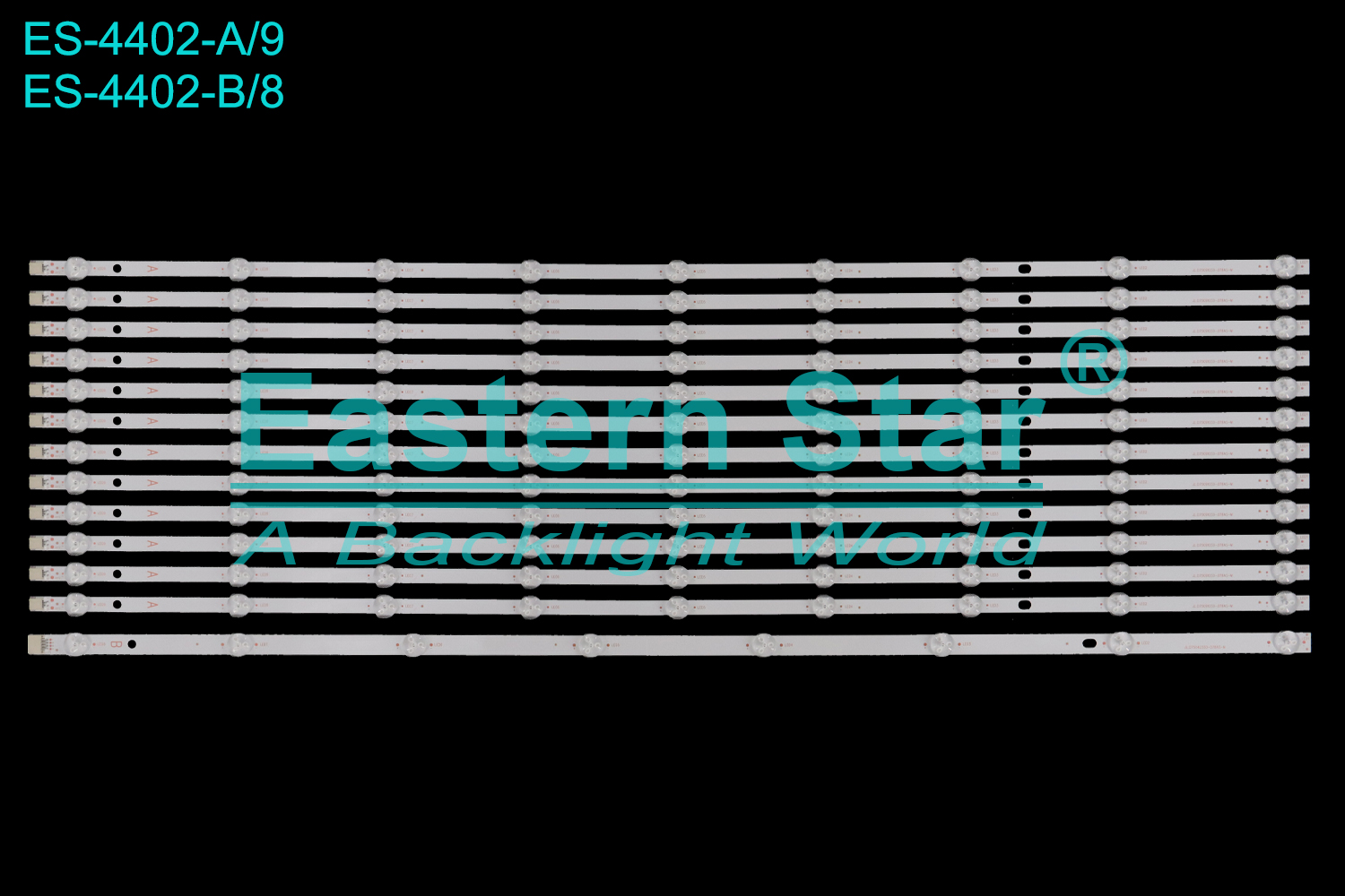 ES-4402 LED TV Backlight use for 75" Jvc/Toshiba/Vestel  75UD9650 JL.D75042330-078AS-M， JL.D75091330-078AS-M TV LED BAR(13)